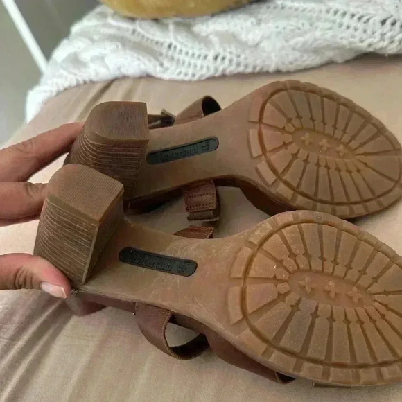 TIMBERLAND Earthkeepers Shoes Women's Leather Chunky Heel Brown - Picture 8 of 16